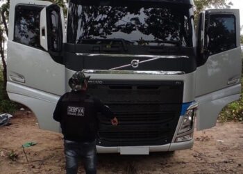 Carreta roubada no sul do estado é encontrada pela Polícia Civil em local usado como desmanche de veículos