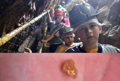 Aluno de 12 anos encontra pepita de ouro em excurso