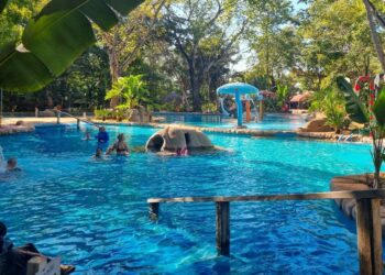 Temporada de férias: Em Julho, mais de 50 mil banhistas visitaram o Parque Municipal das Águas Quentes.