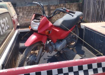 PM recupera moto roubada na região garimpeira