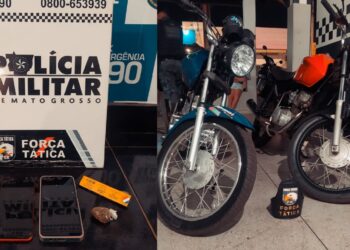 Suspeitos com motociclistas adulteradas e drogas são detidos pela força tática.