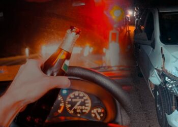 após acidente de trânsito PM prende motorista por embriaguez ao volante.