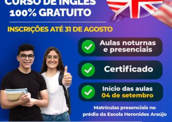 Curso gratuito de Inglês Básico é ofertado em Barra do Garças; Inscrições vão até o dia 31 de agosto.