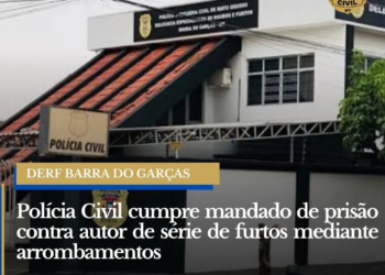 Polícia civil cumpre mandato de prisão contra série de furtos e arrombamento.
