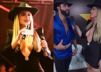 Famosa usa decote para entrevistar GL e criticada