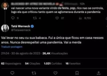 Atriz se revolta com acusao de gerar nova variante da covid