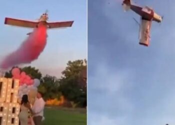 Avio cai em ch de revelao e piloto morre; veja vdeo