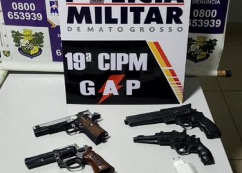 Polícia Militar apreende seis armas de fogo e prende quatro pessoas em Querência