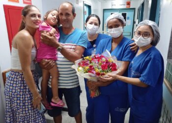 Família viaja 246 km para agradecer profissionais de saúde do Hospital Regional de Marabá