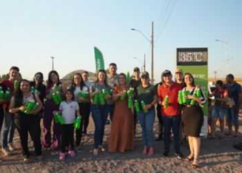 Sicredi Araxingu instala bebedouro de água potável na Praça do Camilão em Confresa.