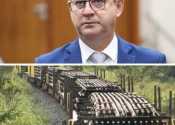 Dr. Eugênio, prefeito e vice-prefeita vistoriam obras da Ferrovia de Integração do Centro-Oeste em Goiás.