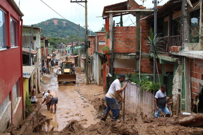 Rovena Rosa/Agência Brasil São Sebastião (SP), 22/02/2023, Casas destruídas em deslizamentos na Barra do Sahy após tempestades no litoral norte de São Paulo.