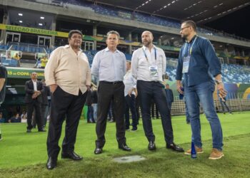 Presidente da CBF tem encontro com o governador do estado do Mato Grosso