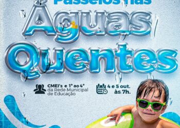 Prefeitura de Barra do Garças promove passeio gratuito ao Parque das Águas Quentes para alunos da rede municipal.