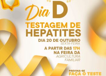 Prefeitura e Rotary promovem Dia “D” para testagem gratuita de hepatites, na Feira da Agricultura Familiar.