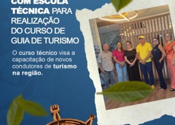 Prefeitura de Barra do Garças assina termo de parceria com Escola Técnica para realização do curso de guia de turismo.