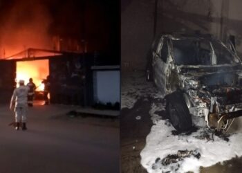 Vídeo: Carro fica completamente destruído após pegar fogo em Itaituba, no PA