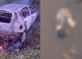 Carro queimado e corpo boiando foi encontrado na zona rural de Novo Progresso