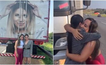 Cantora para caminho com homenagem a sertaneja morta; veja vdeo