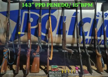 PM apreende 10 espingardas na Operação Saturação