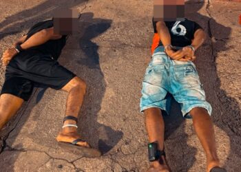 Policia militar prende suspeito de furto em Barra do Garças.