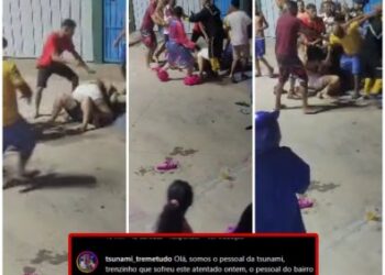 Passeio do ‘trem da alegria’ acaba em briga generalizada em Cuiab