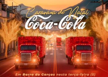 Nesta terça-feira (5), Caravana de Natal da Coca-Cola passa por Barra do Garças.