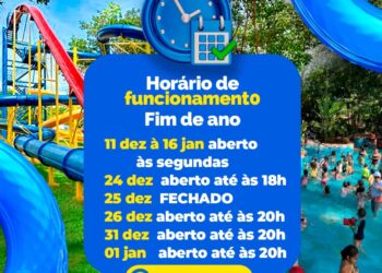Parque das Águas Quentes, Confira os horários de funcionamento do local neste fim de ano.