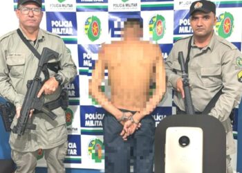 Policia prende em flagrante autor de roubo de celular.