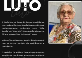 Pioneira de Barra do Garças, Anísia Pessoa falece aos 87 anos.