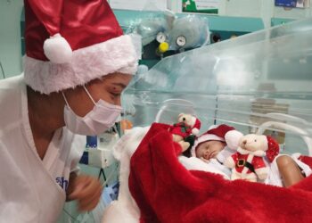 “Bebês-noéis” participaram de ensaio fotográfico no Regional de Marabá