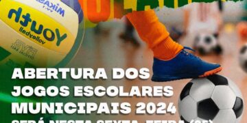 Abertura dos Jogos Escolares Municipais 2024 será nesta sexta-feira (05), no Ginásio Arnaldo Martins.