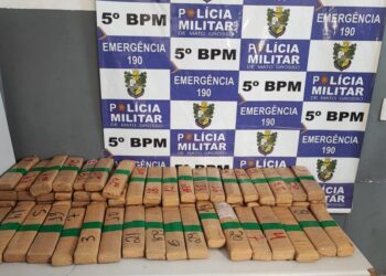 Polícia Militar prende homem por tráfico e apreende 63 tabletes de maconha