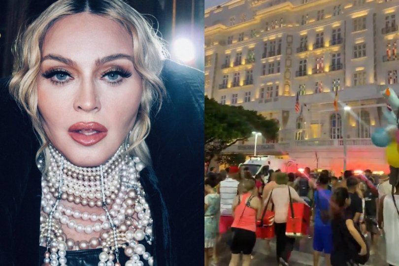 Madonna est irritada com calor do RJ e fs no