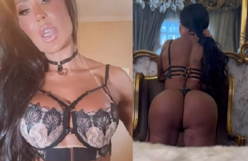 Gracyanne exibe bumbum redondinho ao posar de lingerie