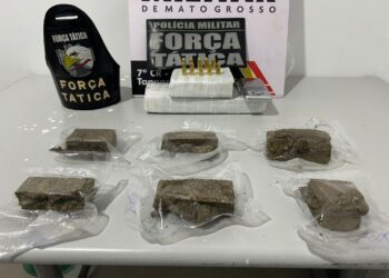 Força Tática fecha ponto de venda de drogas e prende membro de facção em Tangará da Serra