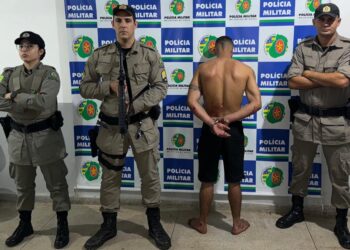 Polícia militar de aragarças prendem em flagrante delito autor de Violência Doméstica.