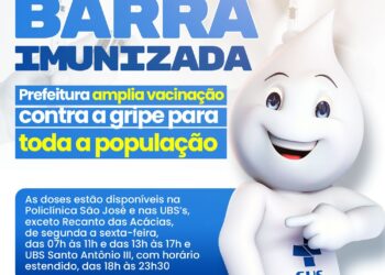 Prefeitura de Barra do Garças amplia vacinação contra a gripe para toda a população.