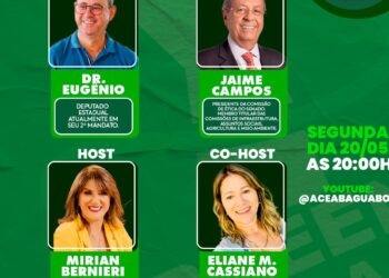 Jayme Campos, Dr Eugênio e empresárias debatem temas importantes do Araguaia em podcast segunda-feira.