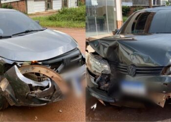 Veículos se envolvem em acidente no bairro Buriti em Itaituba