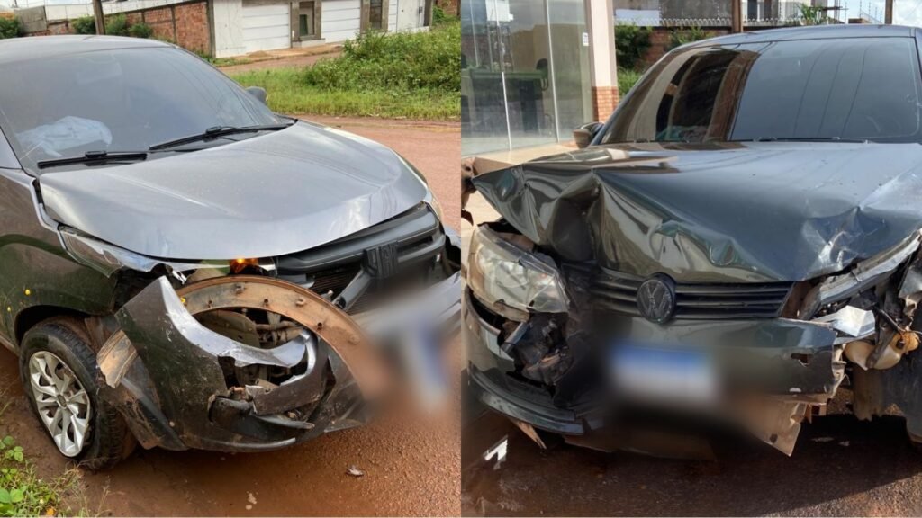 Veículos se envolvem em acidente no bairro Buriti em Itaituba