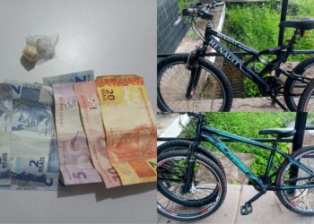 Abandono de bicicletas e apreensão de substância ilícita em Itaituba, no Pará