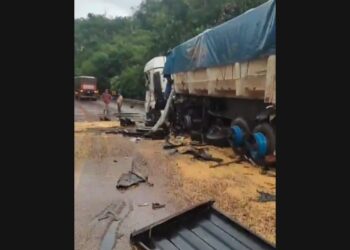 Vídeo: Motorista tem corpo dilacerado em acidente na BR-163