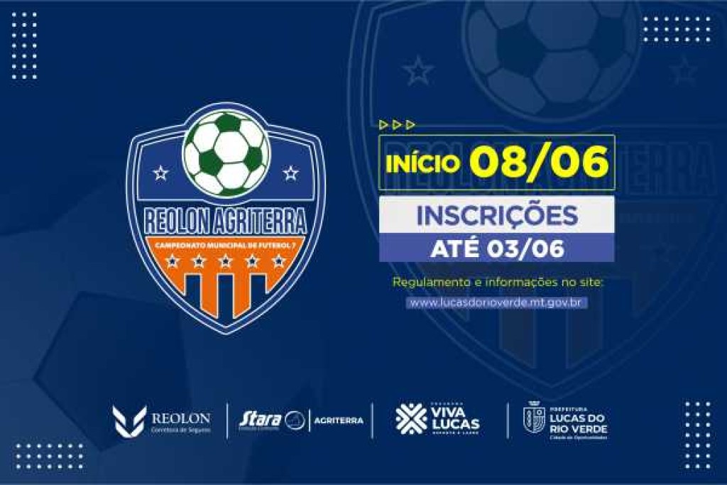 Inscrições abertas para o Campeonato Municipal de Futebol 7