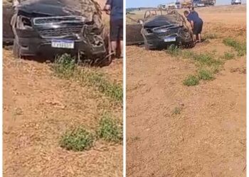 Capotamento destri S-10 e deixa motorista ferido em rodovia de MT