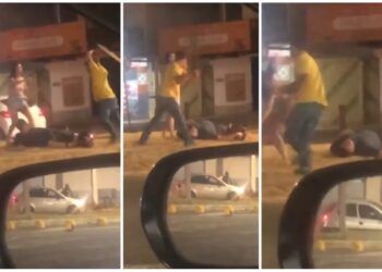 Vdeo mostra homem sendo espacando a pauladas em Gois