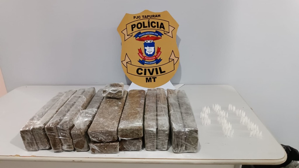 Polícia Civil apreende 13 tabletes de maconha em Tapurah