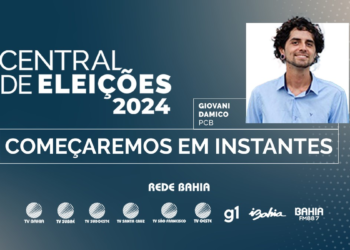 Em instantes, acompanhe a entrevista com Giovani Damico (PCB), pré-candidato à prefeitura de Salvador