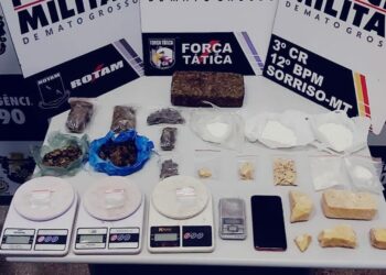 Polícia Militar prende quatro pessoas por tráfico de drogas em Sorriso