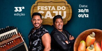 Neste sábado (30), dupla Mario e Thizil agita o público na 33ª Festa do Caju, no distrito de Voadeira.